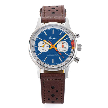 Sugess Pilot Watch ST19 Origin Movement Swanneck Wristwatch Mechanical Chronograph Sapphire Crystal Military Limited Racing 1963
