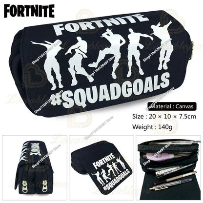 Fortnite Battle Royale Pencil Case for Kids Cartoon Stationery Storage Pen Box School Supplies Birthday Gift
