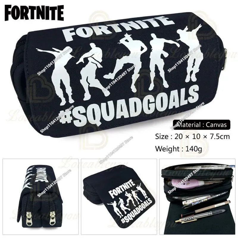 Fortnite Anime Character New Backpacks Cartoon Battle Royale Student 3-piece Set Book Bag Meal Box Pen Bag Anime Gifts