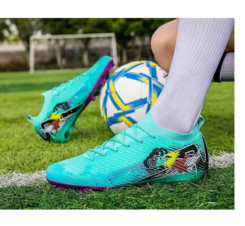 Chaussures de football pour hommes, bottes de football professionnelles originales, chaussures de terrain décontractées de haute qualité, ultra-légères, antidérapantes, pour activités de plein air.
