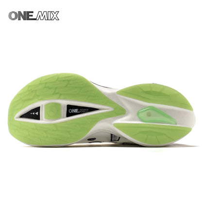 ONEMIX Nové nylonové běžecké boty s karbonovou deskou pro maraton a závody – tlumící nárazy, profesionální stabilní opora, ultralehké tenisky s odrazem