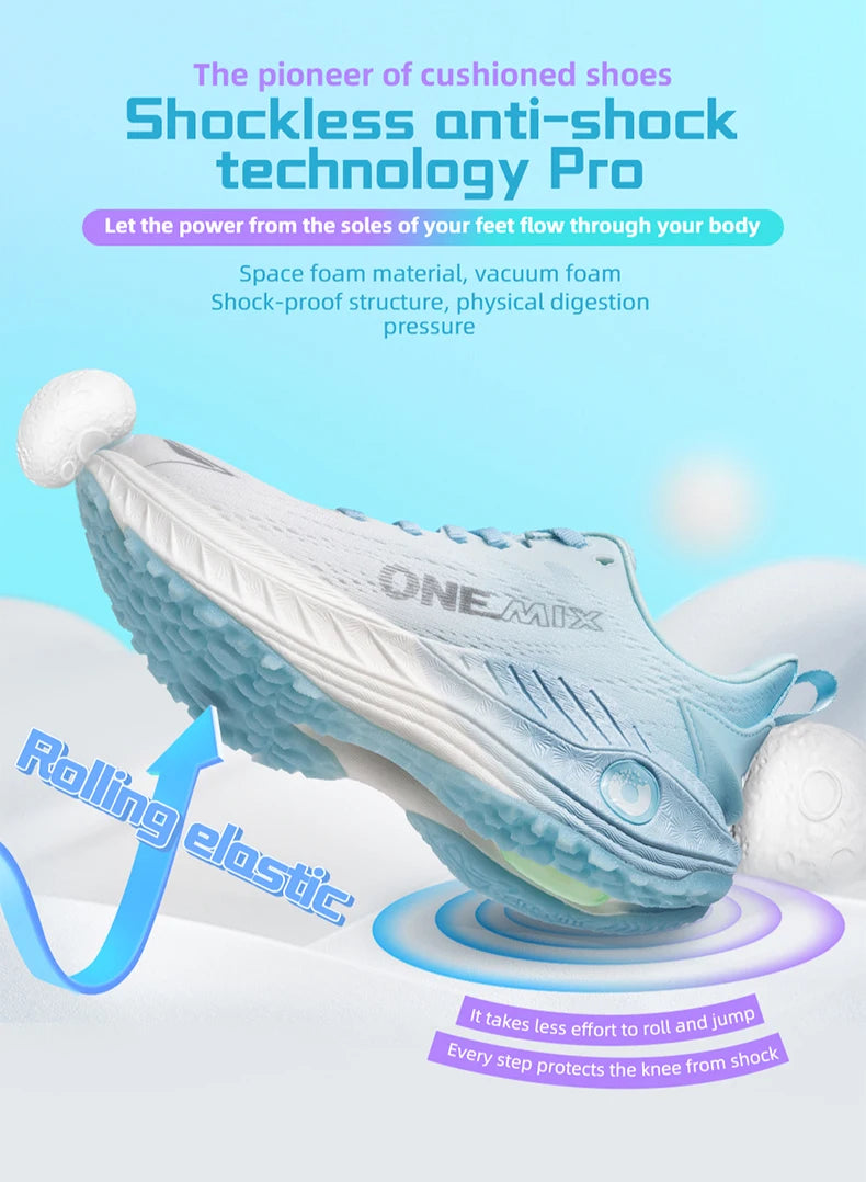 ONEMIX Casual Running Shoes Breathable Summer Jogging Shoes Lightweight Men's and Women's Gym Shoes Outdoor Cushion Sports Shoes