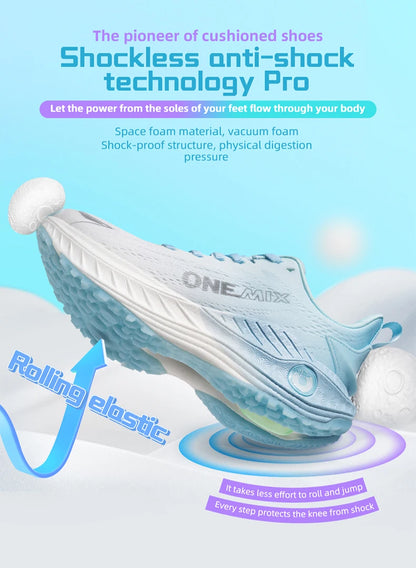 ONEMIX Casual Running Shoes Breathable Summer Jogging Shoes Lightweight Men's and Women's Gym Shoes Outdoor Cushion Sports Shoes
