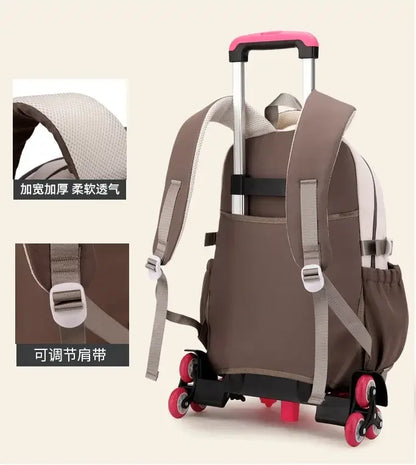 Fortnite Student Rolling Backpack Large Capacity Waterproof Lightweight Design Minimalist Laptop School Bag Casual Travel Bag