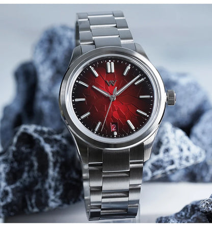 WM Watch Automatic Mechanical Watch NH35 Glacier Series 100M Waterproof AR Coated Sapphire Welly Merck Watch for Men WM226