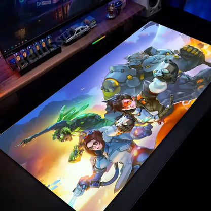 Large Overwatch PC Gamer Cabinet Mouse Pad Cute Pink Keyboard expansion pad Laptop Gaming Accessories Desk Mat Kawaii HD Carpet