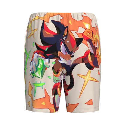 Pantalones cortos de pijama personalizados de Sonic the Hedgehog para hombre, para dormir y estar por casa