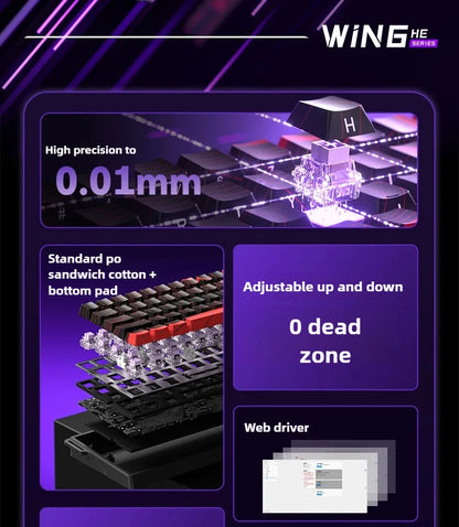 AULA WIN60HE Magnetic Switch Mechanical Keyboard, 60% Wired Gaming Keyboard with Hall Effect Magnetic Switches, Rapid Trigger Esports Keyboard
