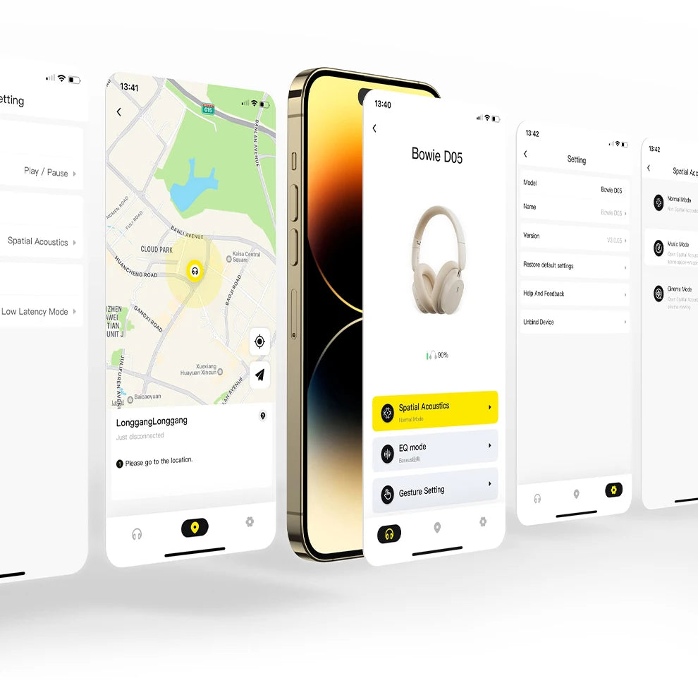 Baseus Bowie D05 Bluetooth 5.3 Wireless Headphones with 40mm HiFi Driver, 70H Battery Life, Spatial Audio, Foldable Over-Ear Headset