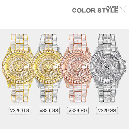 Full Iced Out Watches For Men Luxury Handmade Mosaic Diamond Silver Steel Watch Fashion Hip Hop Silver Automatic Date Male Clock