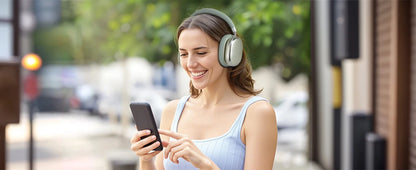 NC95 Hybrid Active Noise Cancelling Headphones Wireless Bluetooth 6.0 Over Ear Headphones with 65H Playtime, Hi-Res Audio, Knob Control