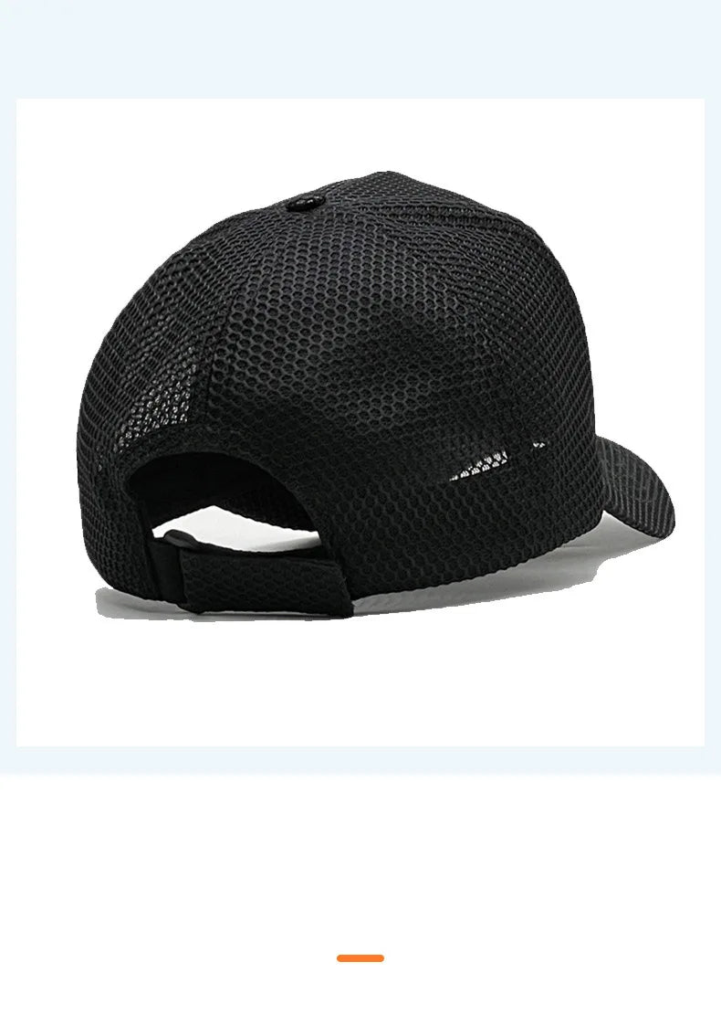 60-64cm Big Head Mesh Breathable Baseball Cap Men And Women Thin Section High Top Hat Outdoor Sunscreen Sun Hat Duck Tongue Hat