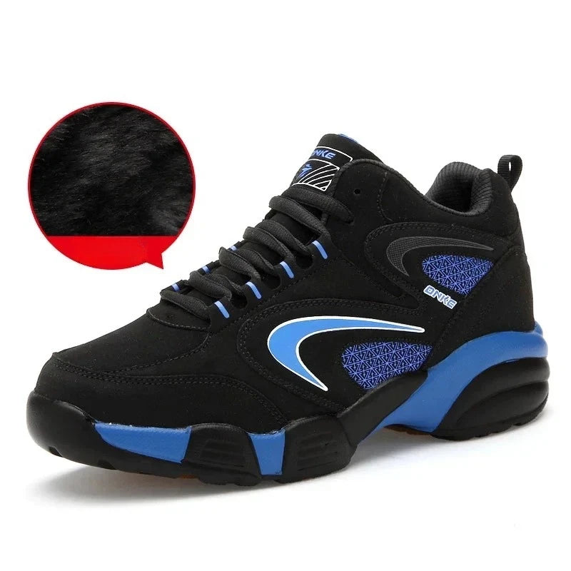 Men's Snow Boots Winter Warm Couple Casual Sneakers Fashion Leather Outdoor Sport Running Tennis Men Non-Slip Big Size 48 Trainer