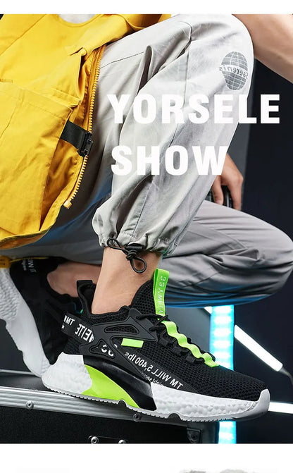 Men's New Sneakers Light Casual Fashion Running Elastic Leisure Outdoor Mesh Summer Sports Tennis Walking Shoes 2025 Size