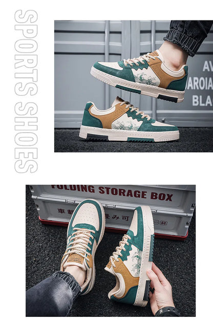 autumn new men casual shoes Outdoor Breathable Flat Shoes Fashion LaceUp Sneakers Men Comfort Trendy Sports Shoes Zapatillas