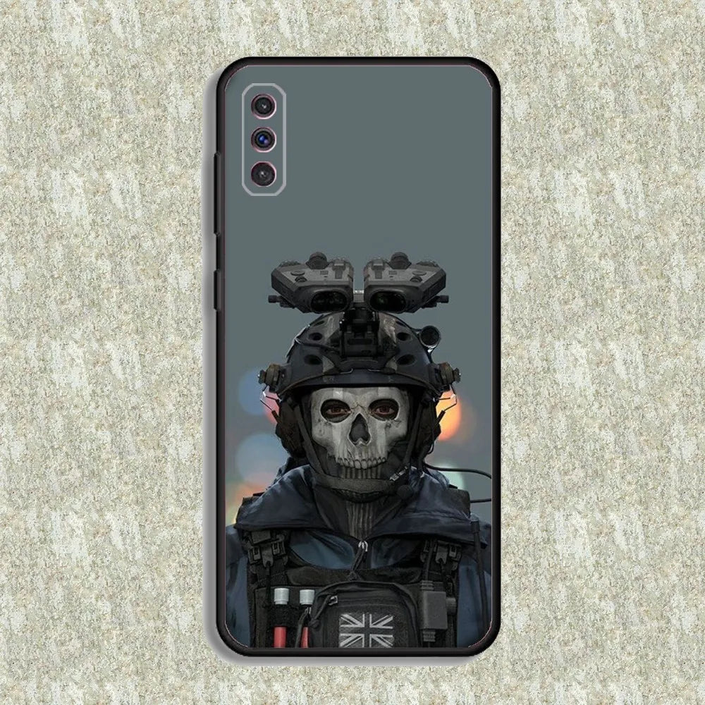 COD Call Of Duty Ghosts Phone Case For Samsung S23,23,22,30,21,10,9,Note20 Ultra,Lite,Ultra,5G,Plus,FE,Black Soft Case