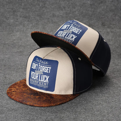 Men's Letter Embroidery All-match Flat Brim Baseball Cap Ladies Summer Hip Hop Hats Outdoor Shade Adjustable Casual Peaked Caps