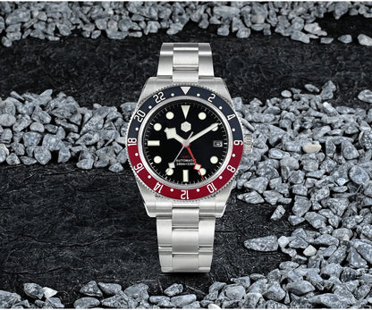San Martin 39mm NH34 GMT Men's Luxury Watch Bidirectional Aluminum Bezel Automatic Mechanical Sapphire 100M Waterproof SN0109