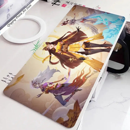 Amaterasu Kiriko Overwatch Mousepad Mouse Mat Desk Mat With Pad Gaming Accessories Prime Gaming XXL Keyboard Pad Padding Mat