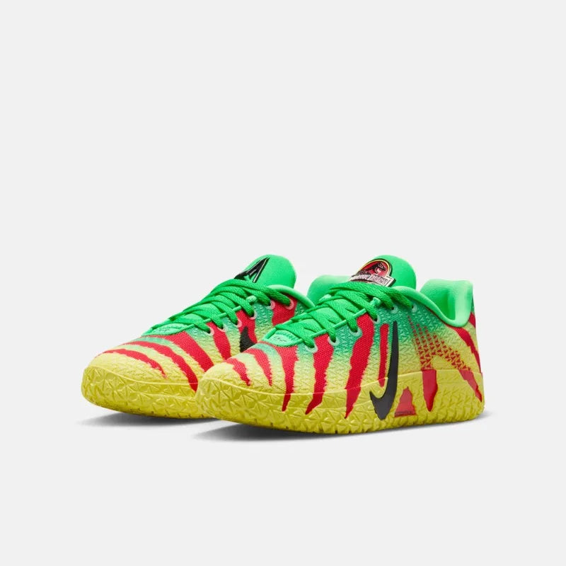 Nike Morant Third Generation, Comfortable Fit, Low Top, Children's Basketball Shoes, Green and Red IV2627-300