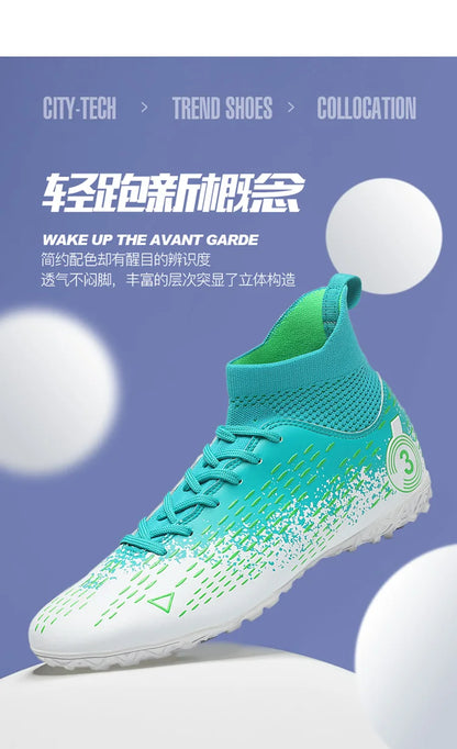 Teenage Adult Football Shoes New Fashion Large Size Sneakers Outdoor Professional Competition Training Football Footwear 31-48