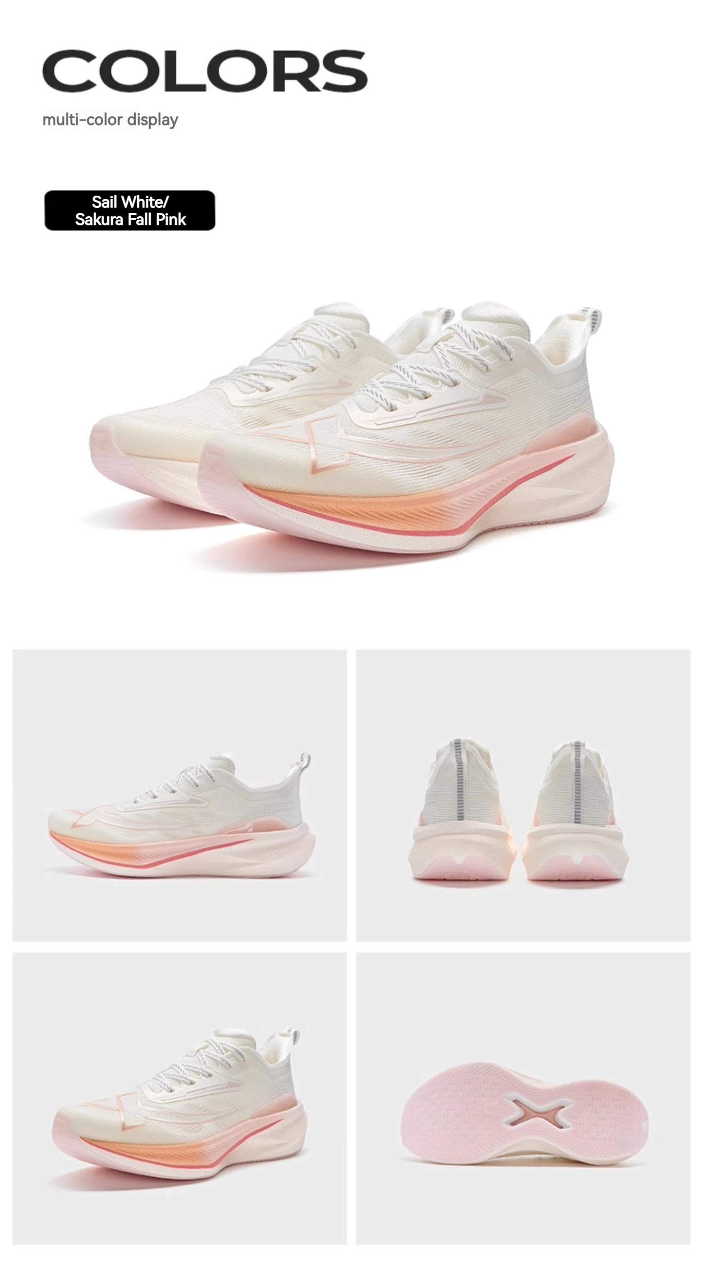 Xtep 2000KM 2.0 Running Shoes for Men, Summer Professional TPU Shock Absorption Sneakers (Suggest Half Size Down) 876219110043