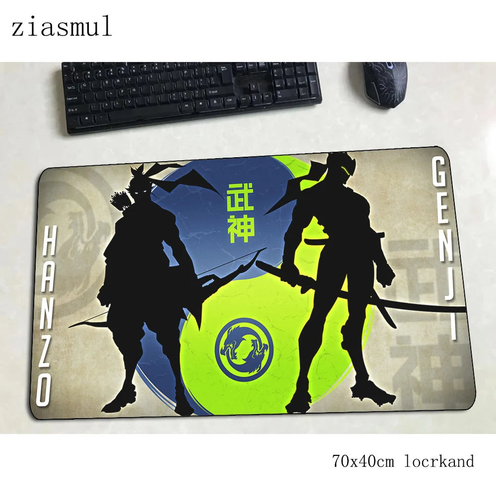 Alfombrilla para ratón Overwatch, elegante tapete para ordenador 70x40cm, alfombrilla gaming grande XL para ratón y teclado, juegos PC gamer y escritorio