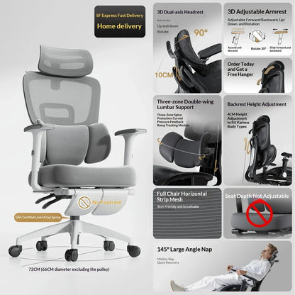 Modern Gaming Chair Racing Style Ergonomic Computer Chair Headrest Footrest Office Chair Silla Ergonomíca Gamer Furniture