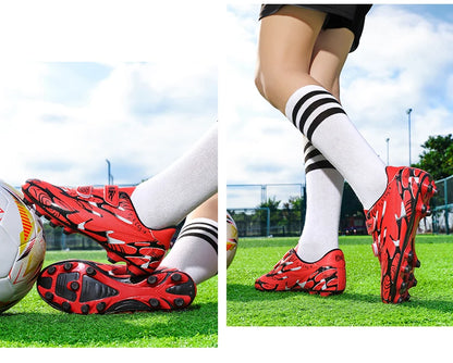 Scarpe da calcio per bambini, scarpini professionali da scuola, tacchetti per erba, allenamento sportivo, calzature outdoor e futsal per ragazzi, 28-38