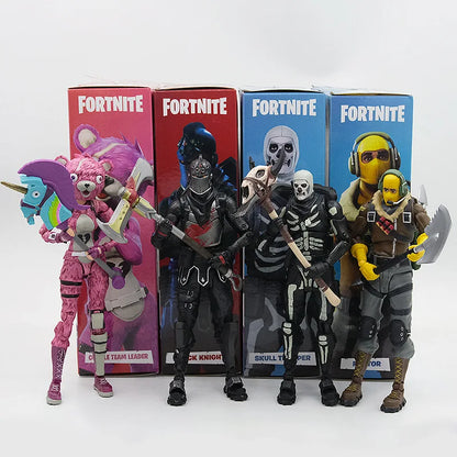 Game Fortnite Raptor Black Knight Skull Trooper Premium Cuddle Team Leader MogulMaster Action Figure Room Decoration Toys Gift