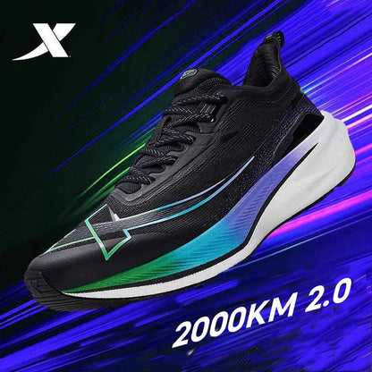 Xtep 2000KM 2.0 Running Shoes for Men, Summer Professional TPU Shock Absorption Sneakers (Suggest Half Size Down) 876219110043