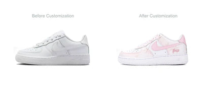Skräddarsydda sneakers: Nike Air Force 1 Low Heartbeat Reflection – dekonstruerade sneakers med gradient och präglad banddetalj för damer