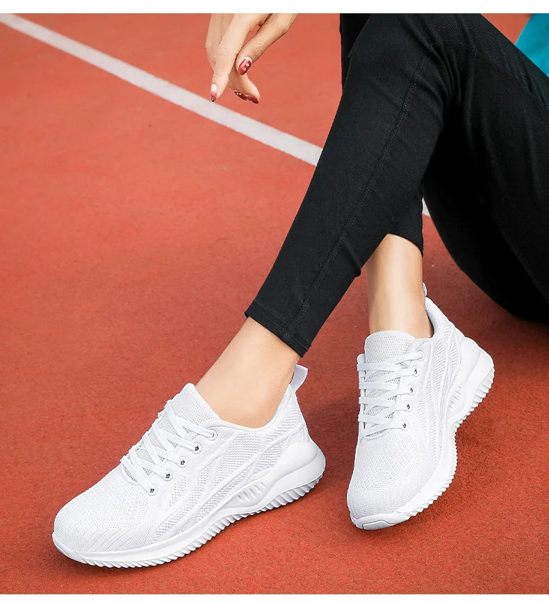 Women Running Shoes Breathable Casual Sneakers Lightweight Gym Outdoor Sport Comfortable