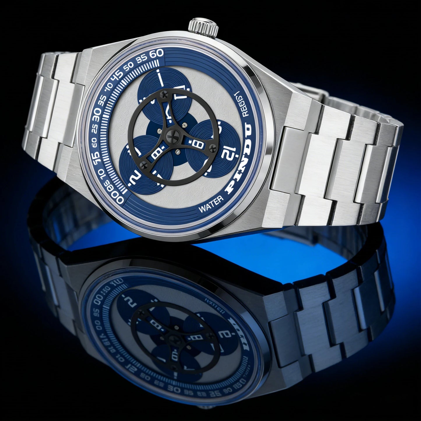 PINDU Design New Stainless Steel Mechanical Watch Men TOP-Luxury Sapphire Mirror Miyota 8215 Movement Waterproof Automatic Watch