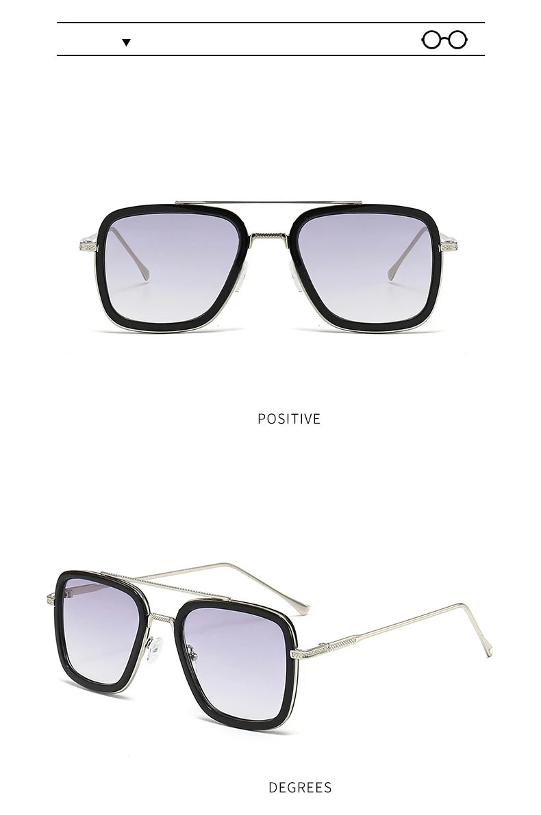 Ochelari de soare pătrați pentru bărbați, ochelari de soare metalici în stil steampunk pentru femei, ochelari de soare la modă pentru activități în aer liber, accesoriu unisex