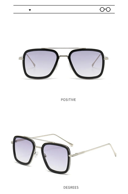 Ochelari de soare pătrați pentru bărbați, ochelari de soare metalici în stil steampunk pentru femei, ochelari de soare la modă pentru activități în aer liber, accesoriu unisex