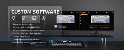 ATTACK SHARK X85 Tri-mode Gasket 75% Mechanical Keyboard with CNC Knob, 5-Layer Padding, Hot Swappable, RGB Backlight, NKRO