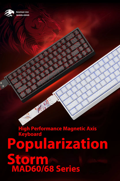 MADLIONS MAD60HE MAD68HE Magnetic Switch Keyboard Mechanical Keyboard 8000Hz 0.01mmRT Wired Custom Valorant Gaming Keyboard