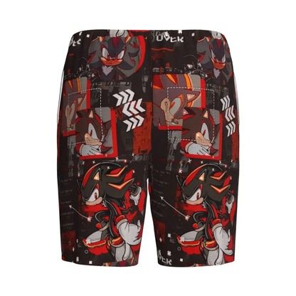 Pantalones cortos de pijama personalizados de Sonic the Hedgehog para hombre, para dormir y estar por casa