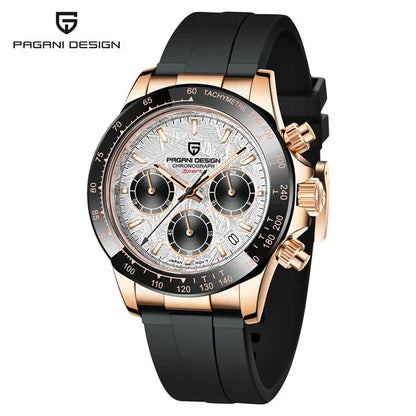 PAGANI DESIGN V2 40MM Meteorite Dial Men Quartz Watches Sapphire Retro Chronograph Waterproof Watch For Men