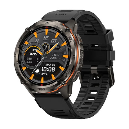 KOSPET TANK T3 Ultra 2 GPS Smart Watch for Men Bluetooth Call 5ATM IP69K Waterproof Men's Watch Stainless Steel Health Monitor