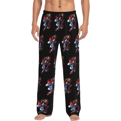 Pantalones de pijama personalizados para hombre con estampado «Soniced», con motivo de erizo, ropa de dormir, pantalones de estar por casa con bolsillos