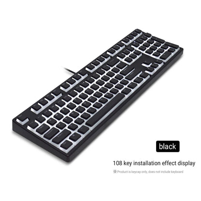 129 Keys PBT Double Shot ISO Layout Keycap Pudding Keycaps For Mx Switch Mechanical Keyboard OEM Profile RGB backlit Key Caps