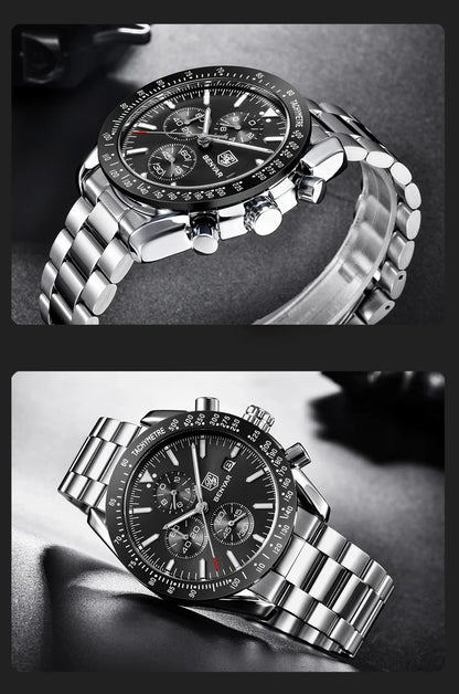 Orologio da uomo BENYAR 5140, orologio sportivo casual, orologio al quarzo di lusso impermeabile, cronografo militare di marca di alta gamma.