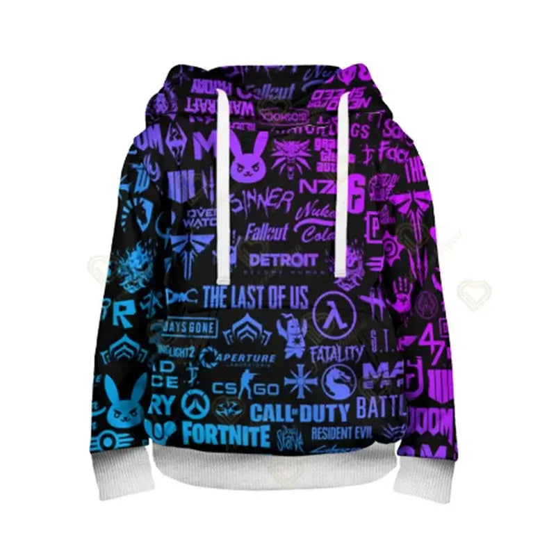 Fortnite Boys Cool Heroes Cosplay Hoodie Cartoon Sweatshirt Kid Clothes Spring Autumn Baby Coat Children Hooded Jacket