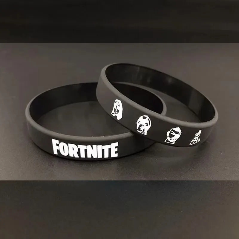 1 piece Red Black Blank Fitness Fortnite Wristband Gift Men's Women's Children's Rubber Silicone Bracelet Wholesale