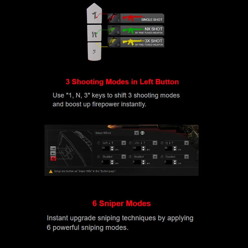 A4TECH Bloody A91 Gaming Mouse,4000 DPI,Drag Click,1000HZ,6666FPS,8 Buttons,Metal X' Glide Armor Boot,Over 20 million clicks