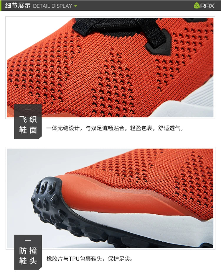 RAX Outdoor Breathable Hiking Shoes for Men Lightweight Walking Trekking Wading Shoes Sport Sneakers Men Outdoor Sneakers Male