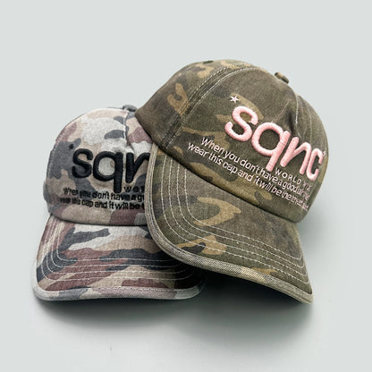 American Style CAMO Letter Embroidery Baseball Hats New Unisex Breathable Hip Hop Sunshade Versatile Niche Fashion Peaked Caps