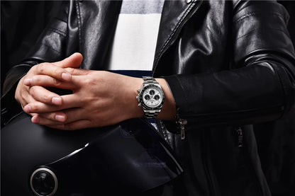 PAGANI DESIGN V2 40MM Meteorite Dial Men Quartz Watches Sapphire Retro Chronograph Waterproof Watch For Men